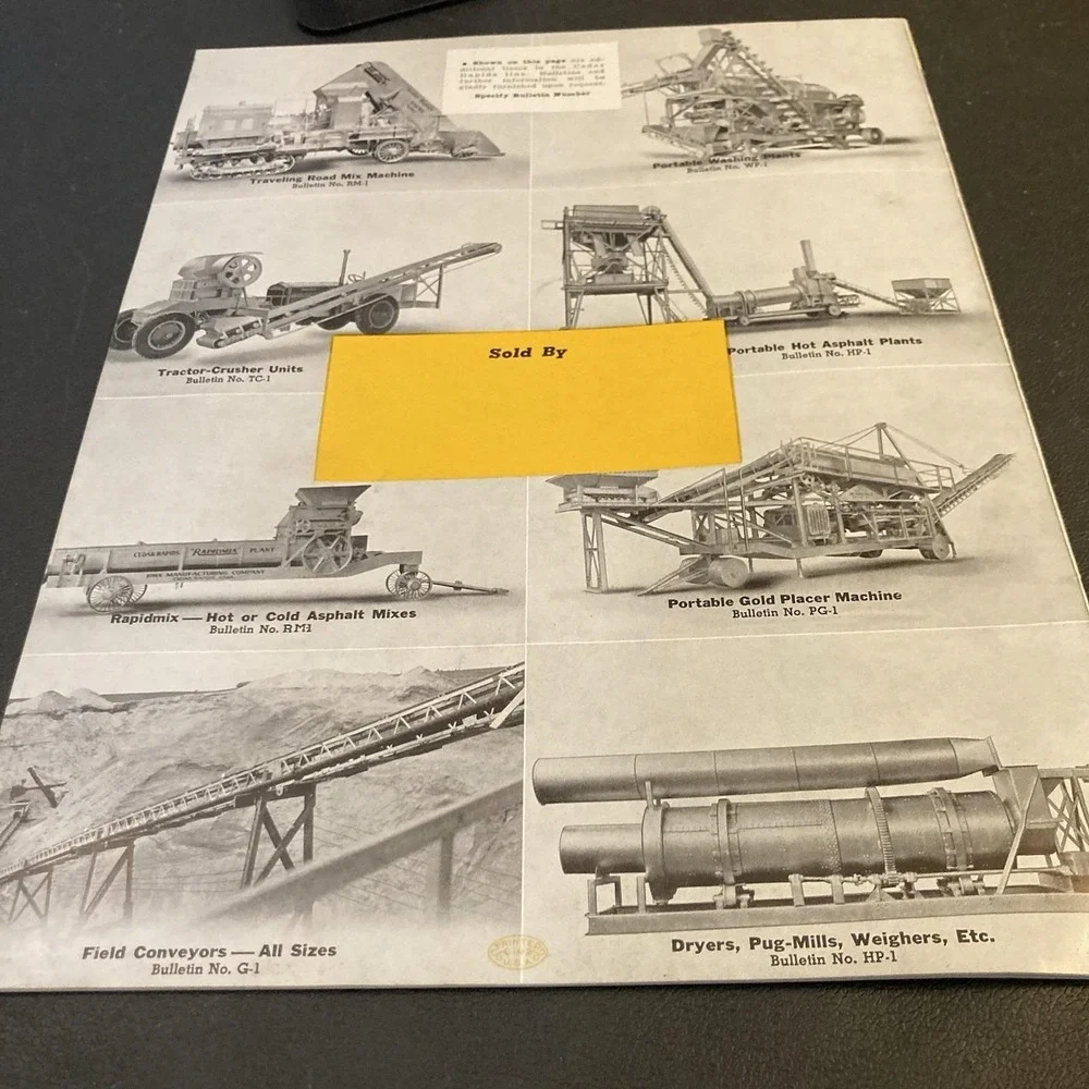 Iowa Manufacturing Material Handling Equipment Catalog Coal Asphalt Aggregate